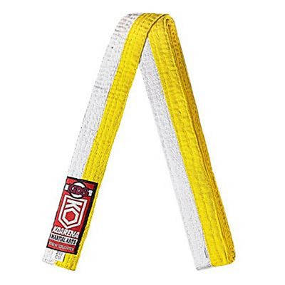 KOARENA Kids Martial Arts Belt White-Yellow