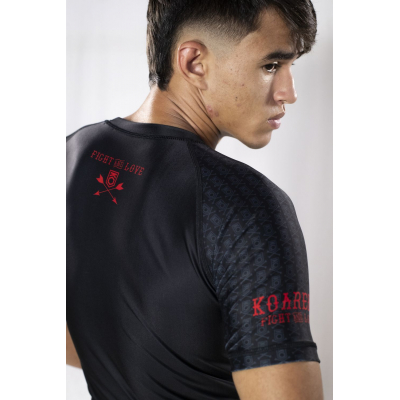 KOARENA Love Fight Rashguard SS Negro