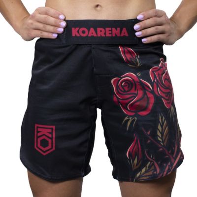 KOARENA Roses Fight Shorts Woman Fekete