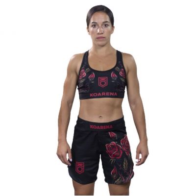 KOARENA Roses Fight Shorts Woman Schwarz