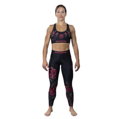 KOARENA Roses Leggins Woman Nero