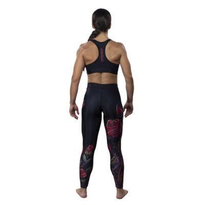 KOARENA Roses Leggins Woman Nero