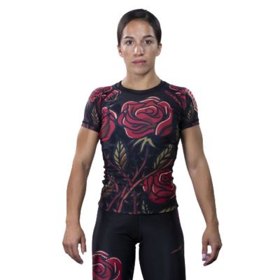 KOARENA Roses Rashguard Woman SS Svart