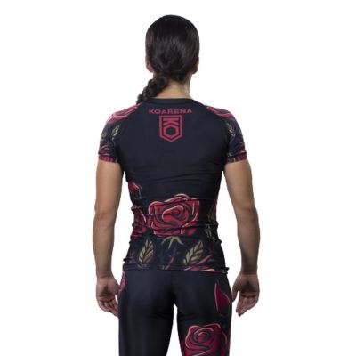 KOARENA Roses Rashguard Woman SS Preto