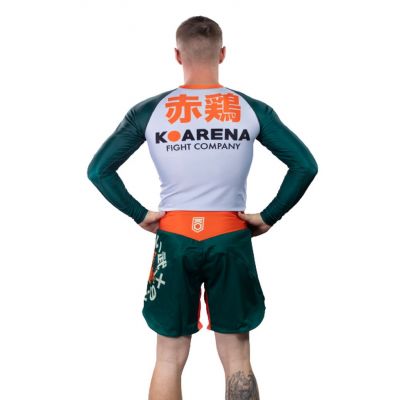 KOARENA Samurai Chicken Fight Shorts Grön-Orange