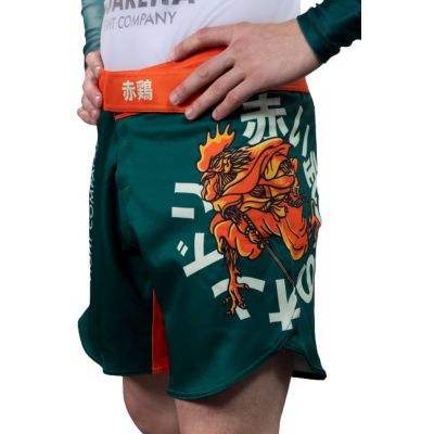 KOARENA Samurai Chicken Fight Shorts Grön-Orange