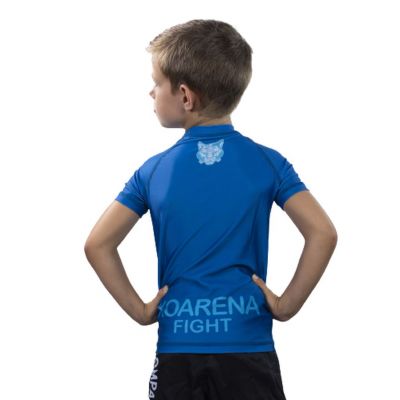 KOARENA Tiger Rashguard Kids SS Azul