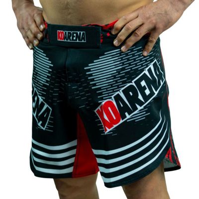 KOARENA Utopia Fight Shorts Preto-Vermelho