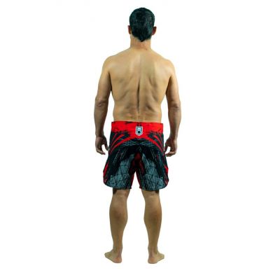 KOARENA Utopia Fight Shorts Preto-Vermelho