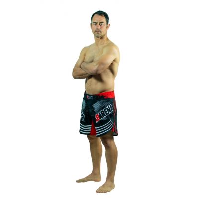 KOARENA Utopia Fight Shorts Preto-Vermelho