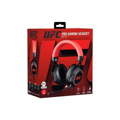 Konix Gaming Auricular Gaming 7.1 UFC Pc Nero-Rosso