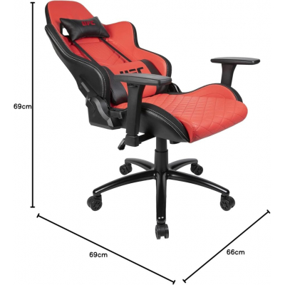 Konix Gaming Silla Gaming Premium UFC Negro-Rojo