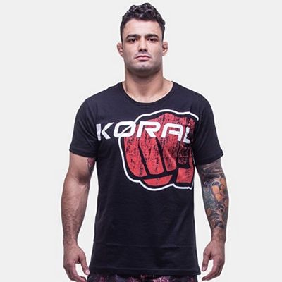 Koral Brand International T-shirt Negro-Rojo