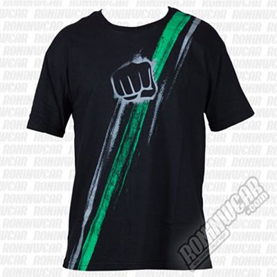 Koral Double Band T-shirt Nero-Verde