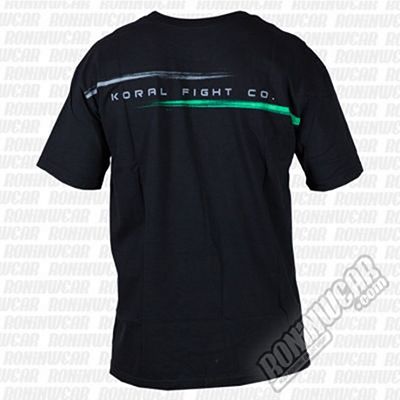 Koral Double Band T-shirt Nero-Verde