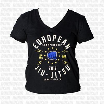 Koral European Tournament 2017 Woman T-shirt Negro