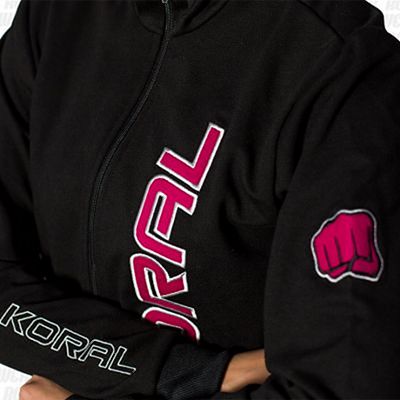 Koral Female Jacket Preto-Rosa