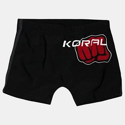 Koral Fight Power Shorts Preto-Vermelho