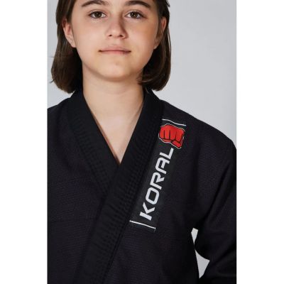 Koral Kimono BJJ Kids Trançado Schwarz