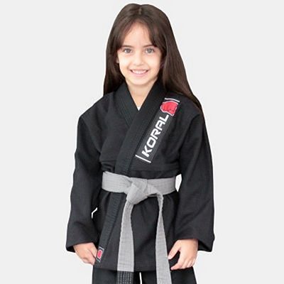 Koral Kimono BJJ Kids Trançado Svart