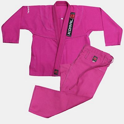 Koral Kimono BJJ Kids Trançado Rosa