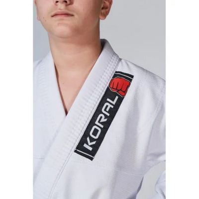 Koral Kimono BJJ Kids Trançado Bianco