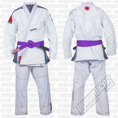 Kimono de JJB Koral MKM Slim Fit Blanc-Gris