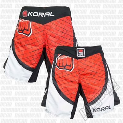 Koral MMA Cage Fight Shorts Vermelho