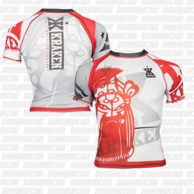 Kraken Rashguard The M4SK Branco-Vermelho