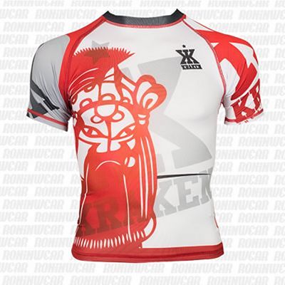 Kraken Rashguard The M4SK Branco-Vermelho