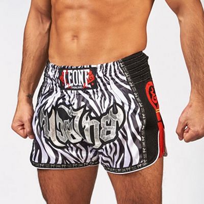 Leone 1947 Bangkok Zebra Muay Thai Shorts Branco-Preto