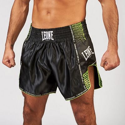 Leone 1947 Blitz Muay Thai Shorts Schwarz