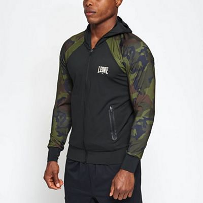 Leone 1947 Camo Hooded Light Sweatshirt Vert