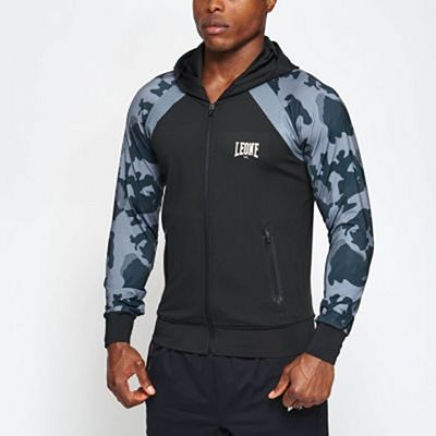 Leone 1947 Camo Hooded Light Sweatshirt Grå