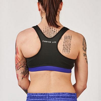 Leone 1947 Fighter Life Woman Sports Bra Noir-Violet