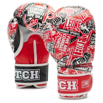 Leone 1947 Guante Boxeo Infantil PATCH GN405J Black-Red