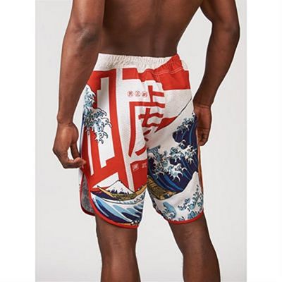 Leone 1947 Japan Tiger MMA Shorts White-Red