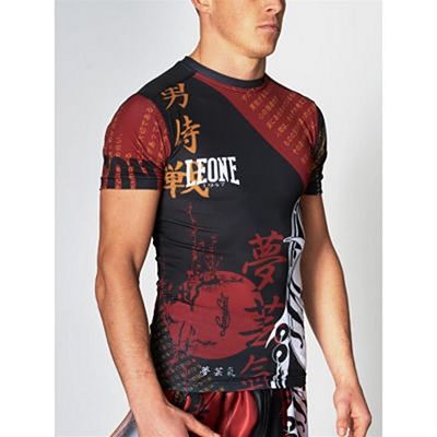 Leone 1947 Kitsune II Compression T-shirt Nero-Rosso