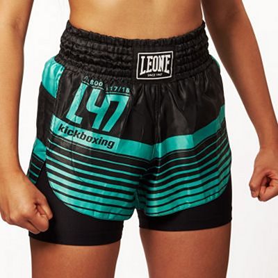 Leone 1947 L47 Woman Muay Thai Shorts Nero-Verde