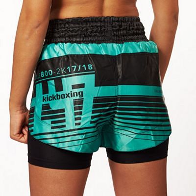 Leone 1947 L47 Woman Muay Thai Shorts Svart-Grön