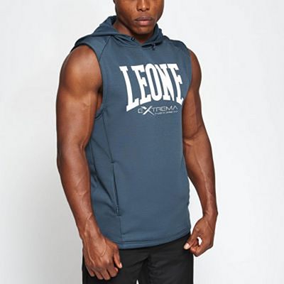 Leone 1947 Logo Hooded Sleeveless Sweatshirt Grau