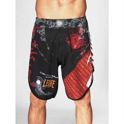 Leone 1947 MMA Shorts Kitsune II Preto-Vermelho