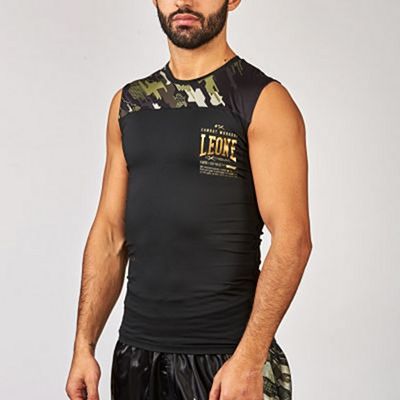 Leone 1947 Neo Camo Compression Sleeveless Shirt Noir-Vert