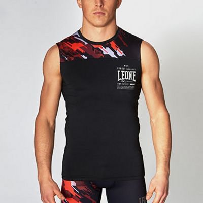 Leone 1947 Neo Camo Compression Sleeveless Shirt Svart-Röd