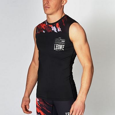 Leone 1947 Neo Camo Compression Sleeveless Shirt Svart-Röd