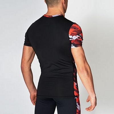 Leone 1947 Neo Camo Compression T-shirt Nero-Rosso