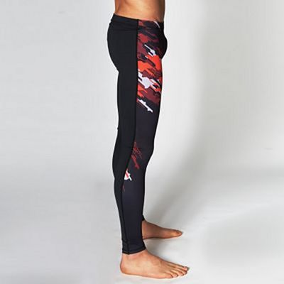 Leone 1947 Neo Camo Leggings Schwarz-Rot