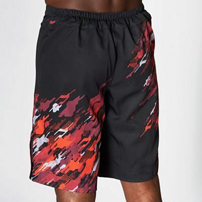 Leone 1947 Neo Camo MMA Shorts Black-Red