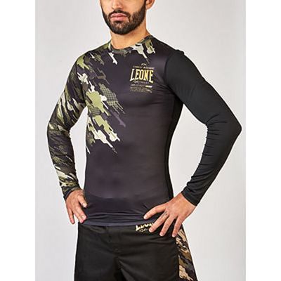 Leone 1947 Neo Camo Rashguard Fekete-Zöld