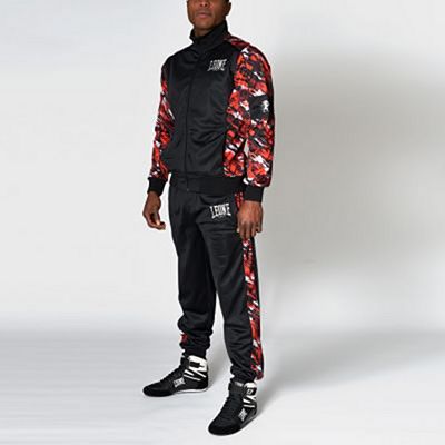 Leone 1947 Neo Camo Tracksuit Negro-Rojo